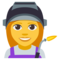 Woman Factory Worker emoji on Emojione